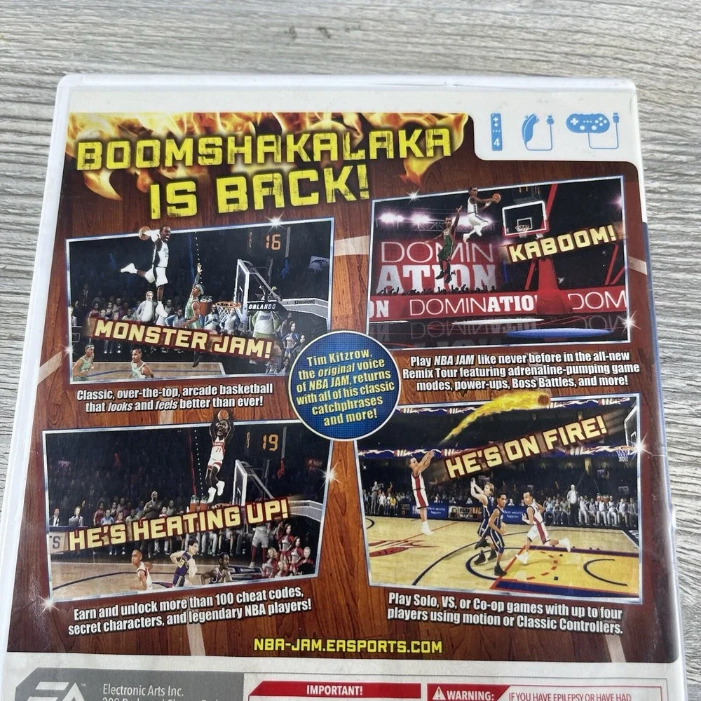 NBA Jam Nintendo Wii 2010 No Manual Tested Working EA Sports